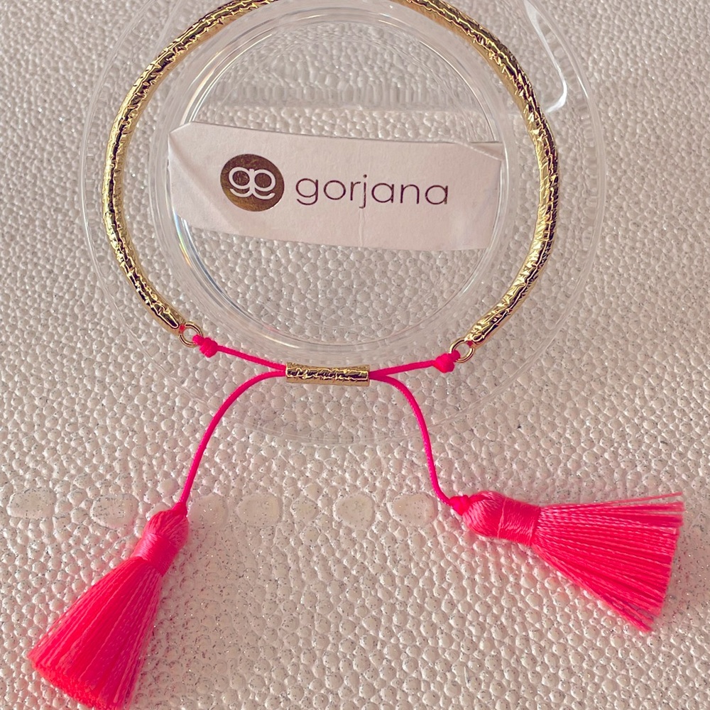 Gorjana gold bracelet with tassels